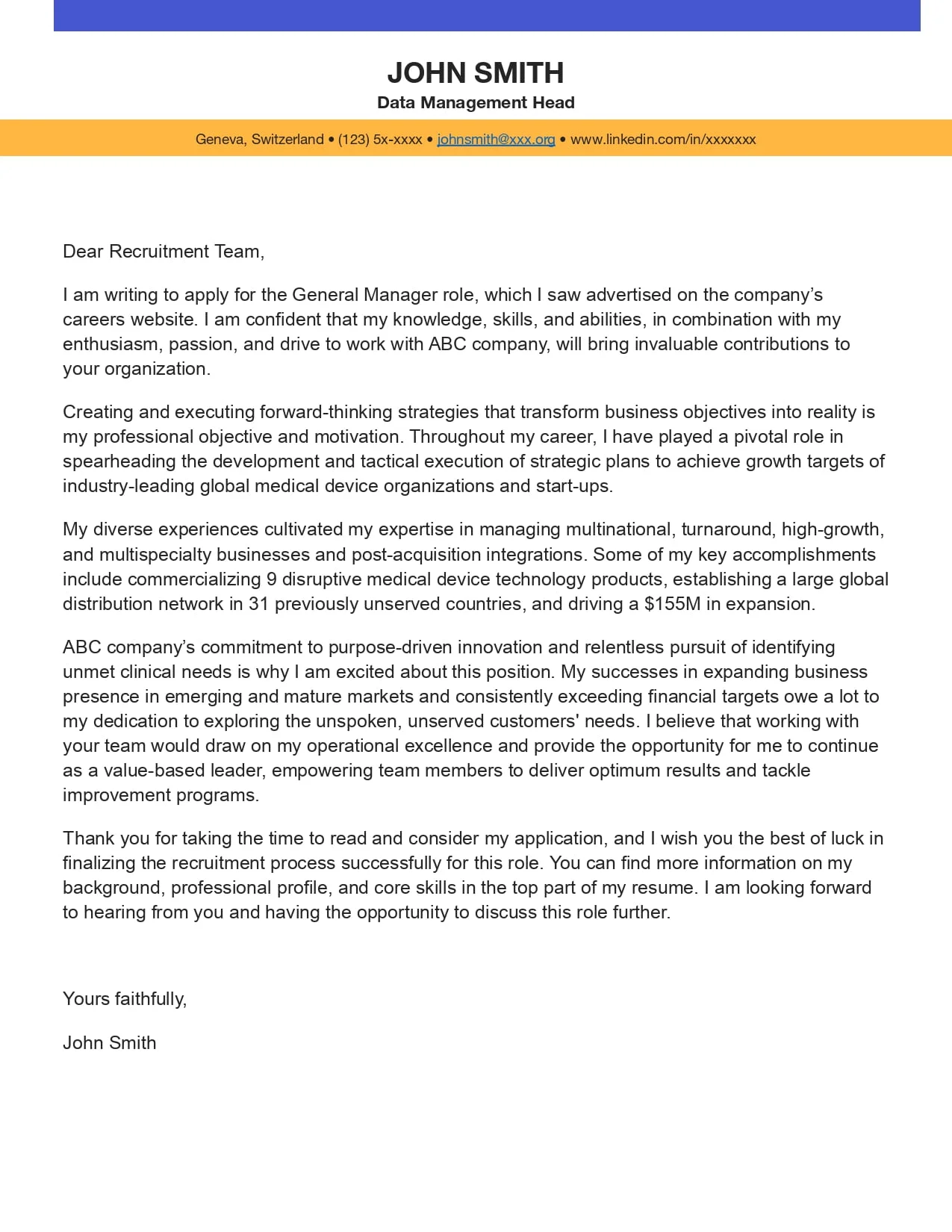 How long should a cover letter be