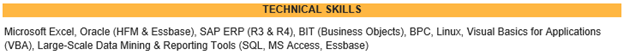 Technical skills section Technical skills section