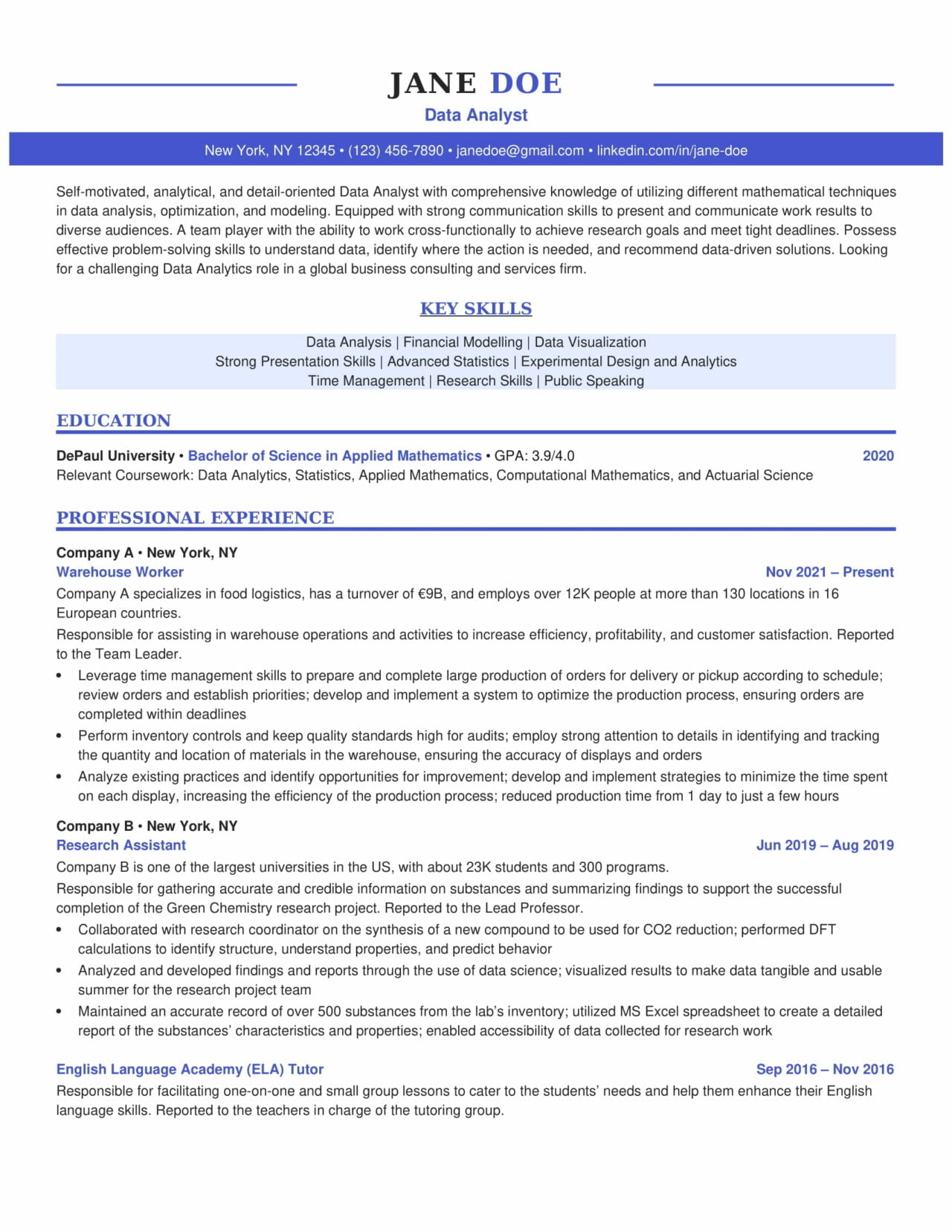 How to Write a Resume with No Experience - Entry Level 1 1280x1656 