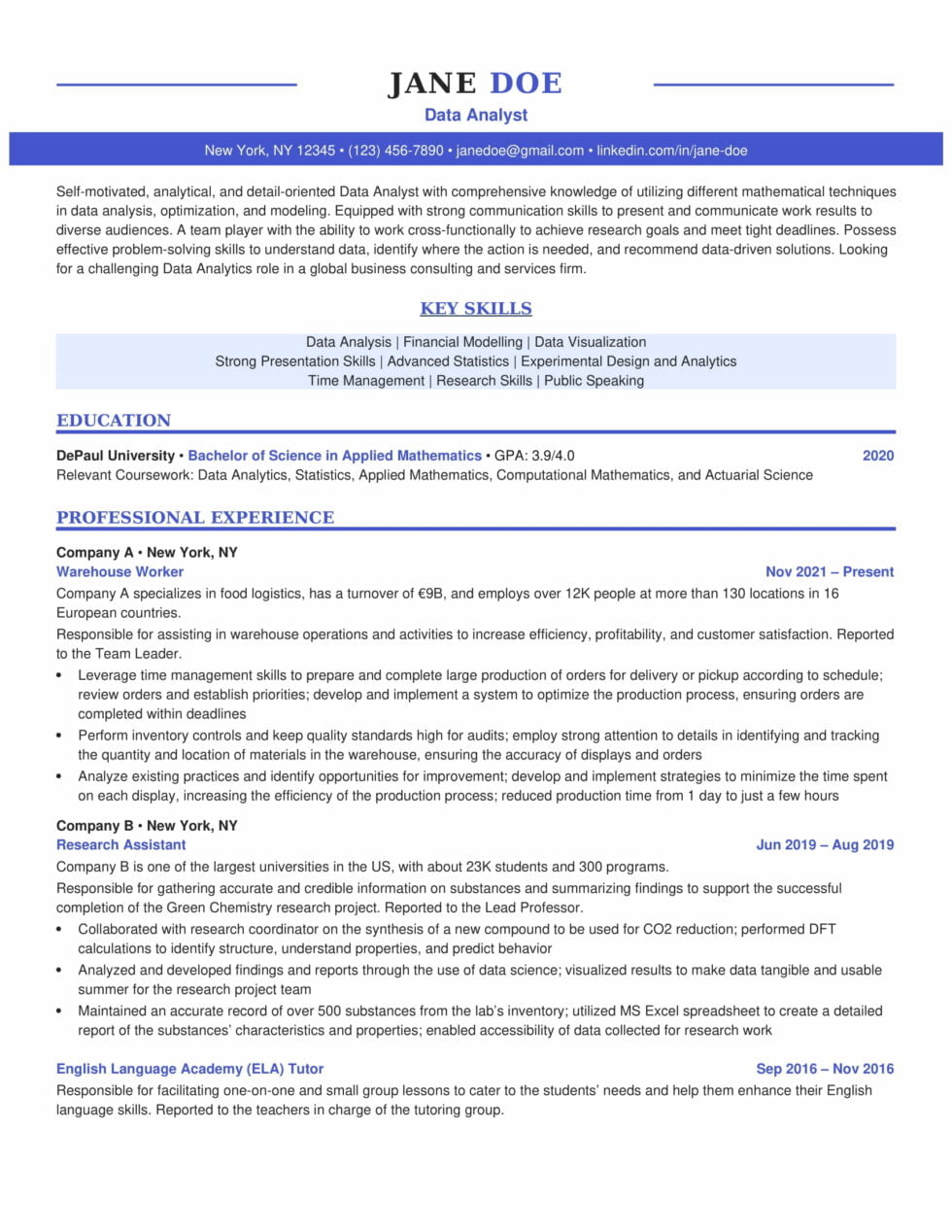 How to Write a Resume with No Experience - Entry Level 1 980x1268