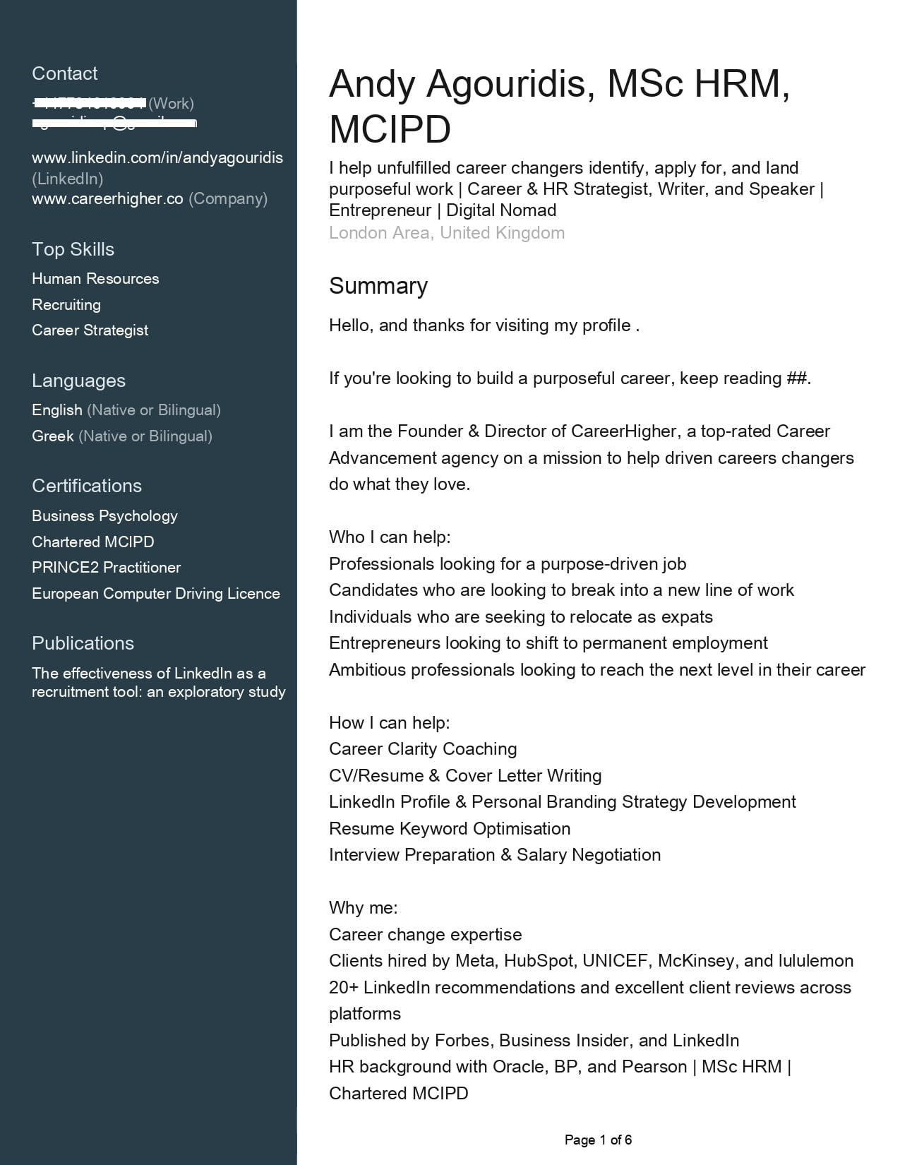 Resume sample downloaded from someone