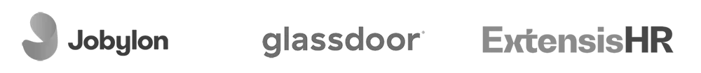 Partners-logos Jobylon, Glassdoor & Extensishr Partner logos