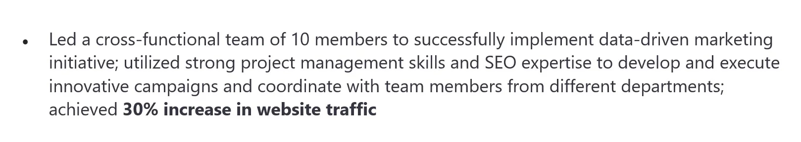 Adding key skills in the work experience section