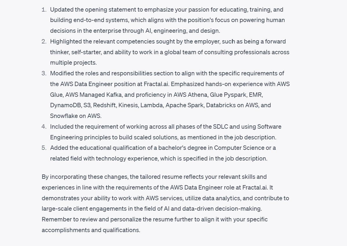 Changes made by ChatGPT in the application